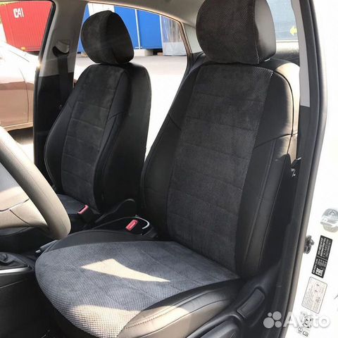 Чехлы на Kia Rio 4 Велюр Чехлы на Kia Rio 4 Велюр