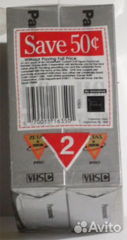 Видеокассета Panasonic формата VHS-C Видеокассета Panasonic формата VHS-C