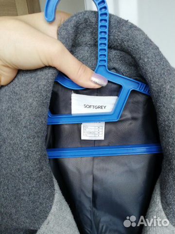 Пальто-косуха осеннее Франция soft grey