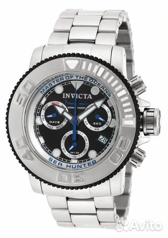 Большие Мужские Часы Invicta Sea Hunter Швейцария Большие Мужские Часы Invicta Sea Hunter Швейцария
