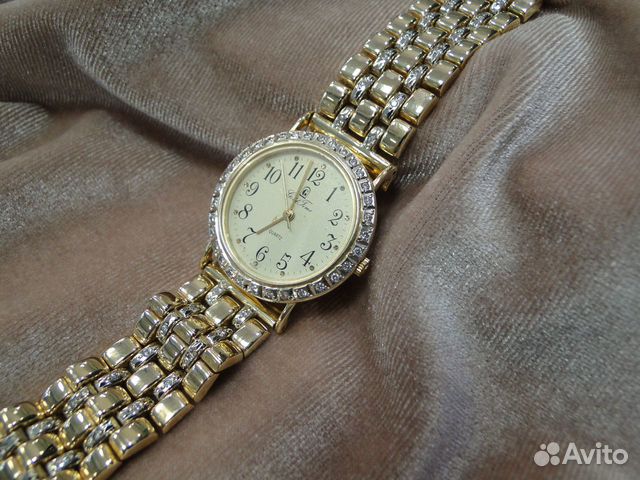 Часы золотые с бриллиантами, 750 пробы, мужские