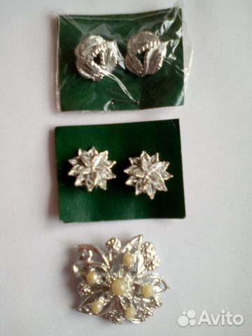 Клипсы (разные+брошь в подарок)