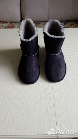 Угги черные домашние из меха овчины Угги черные домашние из меха овчины