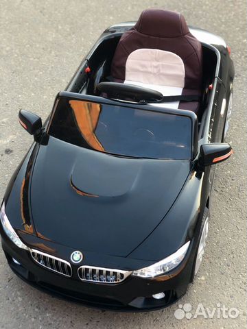 Электромобиль детский BMW черный Электромобиль детский BMW черный