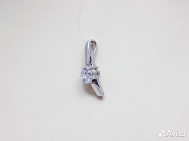 Серебряный кулон С цирконом 1,0 грамм