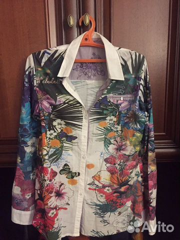Блузка рубашка Desigual 100 хлопок L