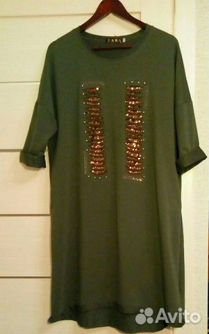 Платье хб Zara XL