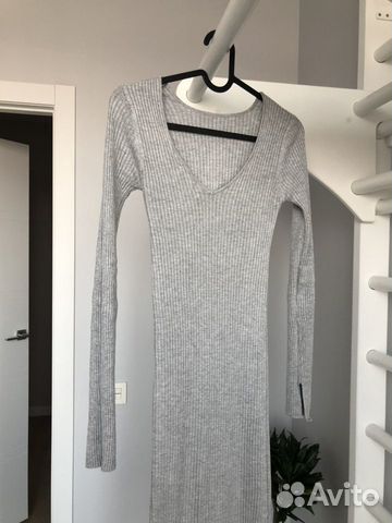 Платье миди из трикотажа Bershka