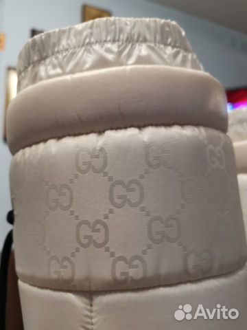 Gucci 41, 27,5, оригинал сапоги белые кожа логотип Gucci 41, 27,5, оригинал сапоги белые кожа логотип