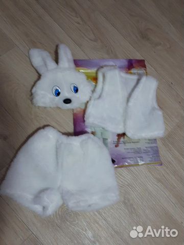 Карновальный костюм белый заяц