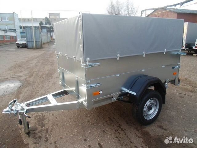 Прицеп 7132-03 с доп. бортами и высоким тентом