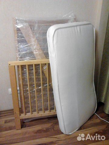 Кроватка детская с матрасом 60x120