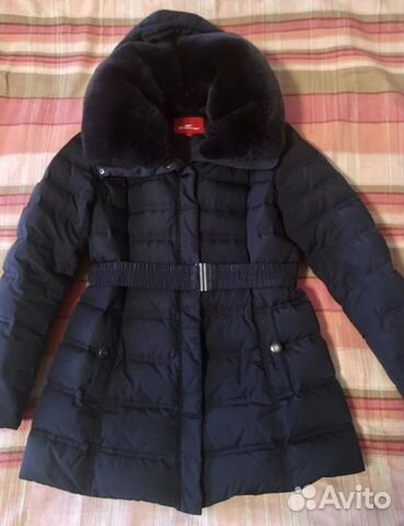 Пуховик женский, р. 44-46, пух/перо, мех