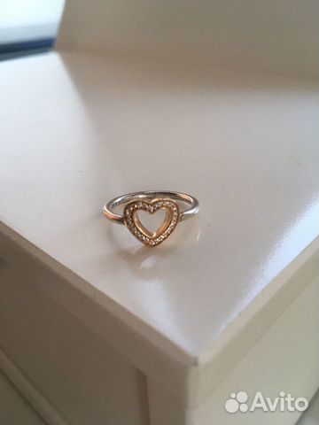 Кольцо Pandora, золото с серебром, р.50