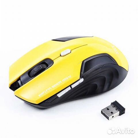 Игровая беспроводная мышь imice E-1500 / Желтая
