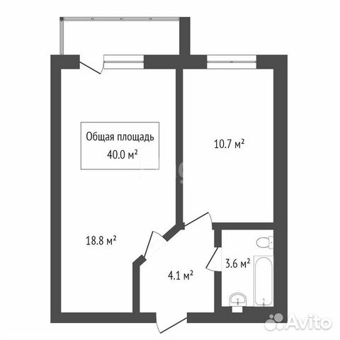1-к квартира, 40 м², 8/10 эт. 1-к квартира, 40 м², 8/10 эт.