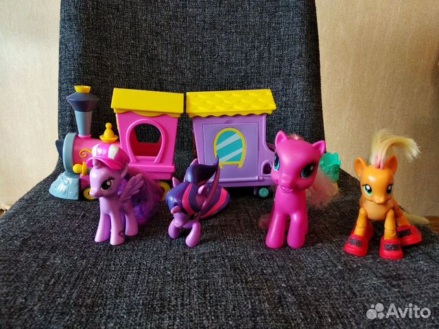 My Little Pony express набор поезд + 3 пони