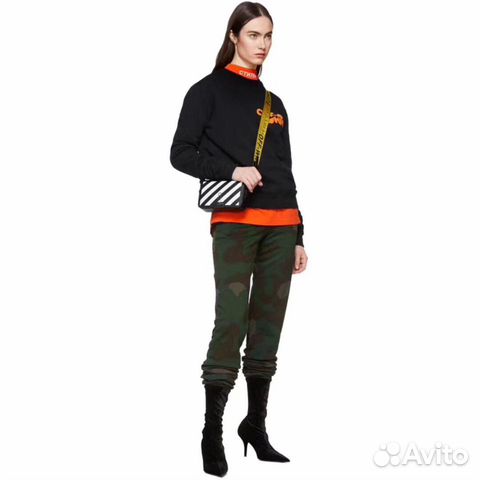 Сумка OFF-white Diag Binder Clip с желтым ремнем Сумка OFF-white Diag Binder Clip с желтым ремнем