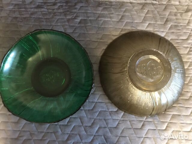 Тарелки цветное стекло, СССР