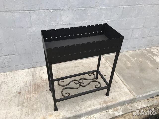 Мангал с дровницей, х/ковка из 4мм стали