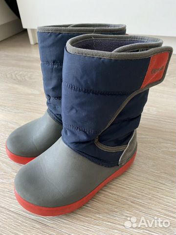 Сапоги резиновые осенние, весенние, зимние crocs c