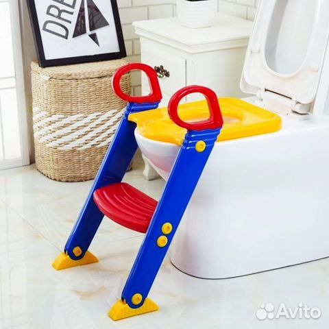 Детское сиденье на унитаз со ступенькой Детское сиденье на унитаз со ступенькой