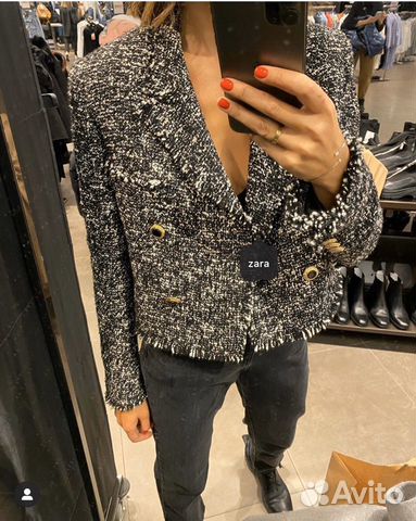 Твидовый пиджак Zara в стиле Chanel Твидовый пиджак Zara в стиле Chanel