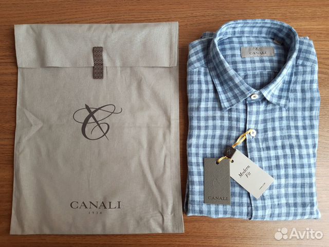Льняная рубашка Canali в чехле Льняная рубашка Canali в чехле