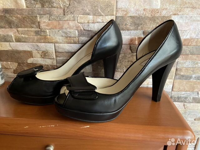 Чёрные туфли (кожа, размер 40)