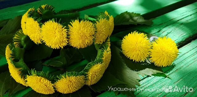 Ободок с одуванчиками и резиночки из фоамирана