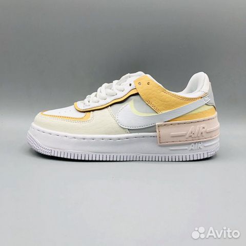 nike air force yellow white