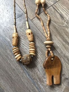 Украшения из натурального дерева и камня