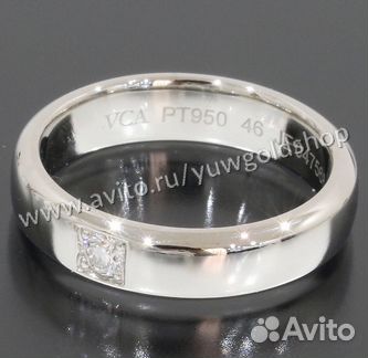 Новое золотое кольцо Van Cleef 6 гр брилл 0.07 ct