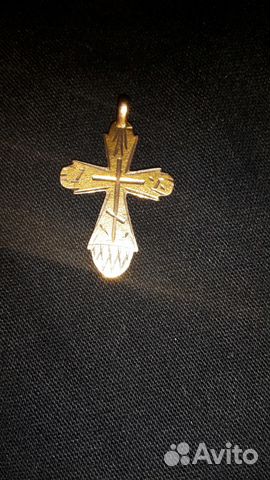 Старинный крест золотой 1884 г. 56 проба