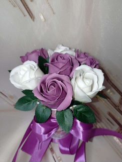 Букет из мыльных роз