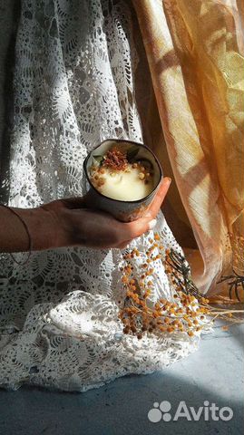 Аромасвечи с декором ручной работы