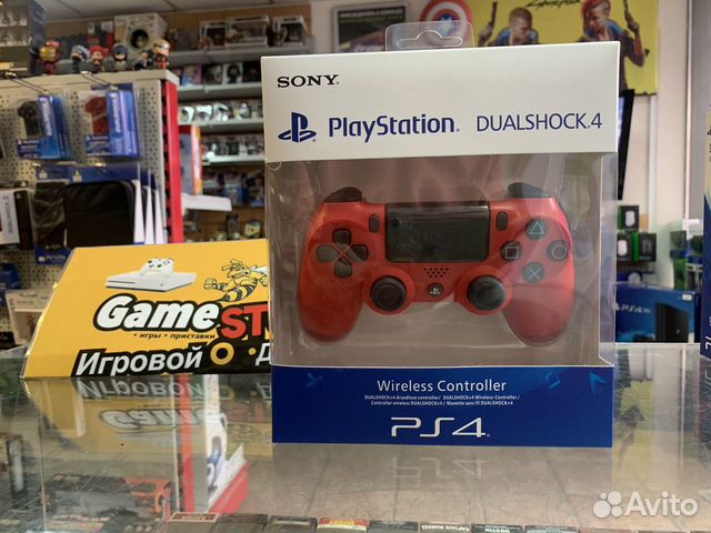 Sony PS4 Геймпад (новый) Реплика Красный