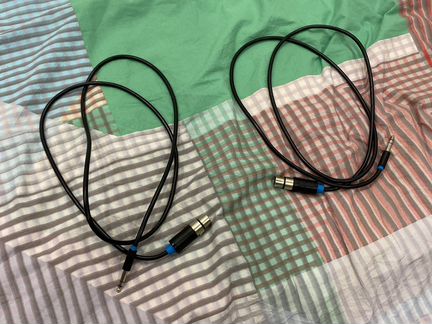 Пара кабелей xlr3f - Jack - 1,5 метра