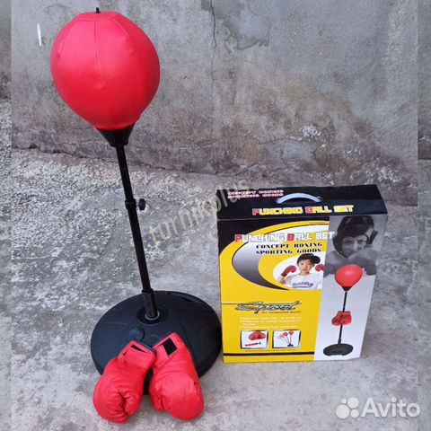 Напольная боксерская груша и перчатки детская