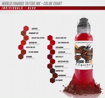 Пигменты для татуажа губ, бровей World Famous 15мл