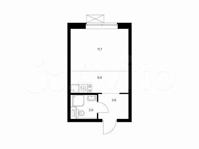 Квартира-студия, 23,8 м², 7/33 эт.