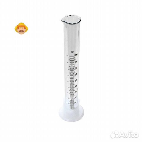 Мерный цилиндр 100 мл стеклянный купить в Новокузнецке | Товары для ...