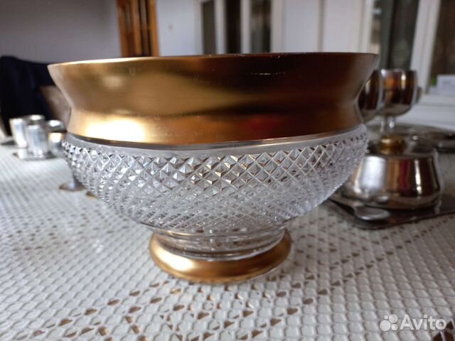 Ваза для фруктов хрусталь