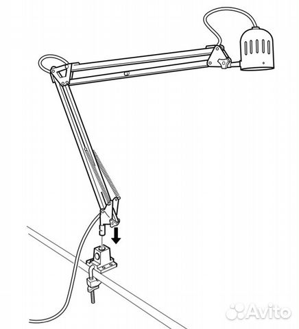 Лампа рабочая Икеа