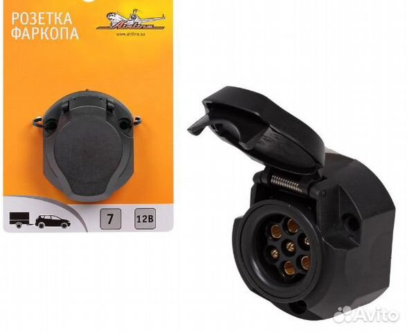 Розетка фаркопа 7 контактов пластик