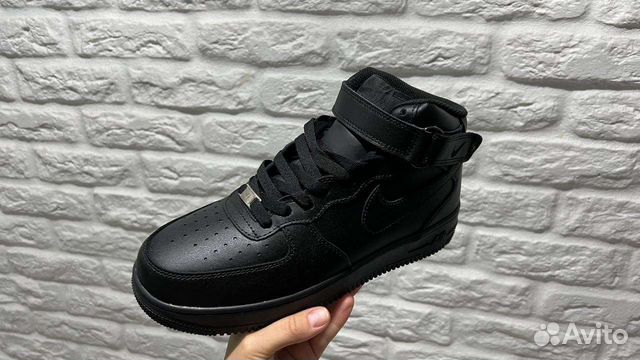 Nike Air Force 1 '07 mid Нат.Кожа 36 - 45 black