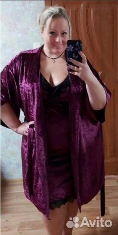 Женский комплект (ночнушка + халат)