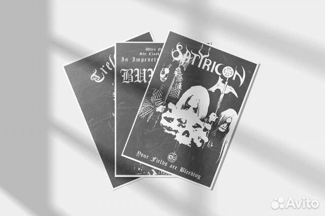 Дизайнерские открытки. Black metal