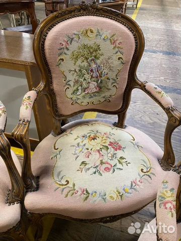 Кресло 3 штуки в стиле Людовика XV