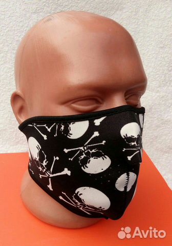 Маски с черепами, на липучке